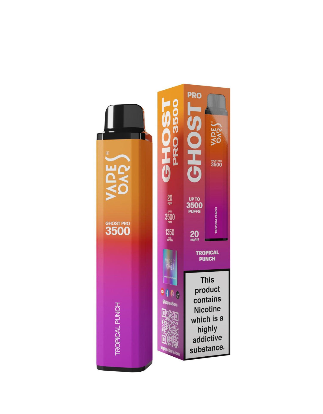 Ghost Pro 3500 Tropical Punch 20MG - Vape Unit