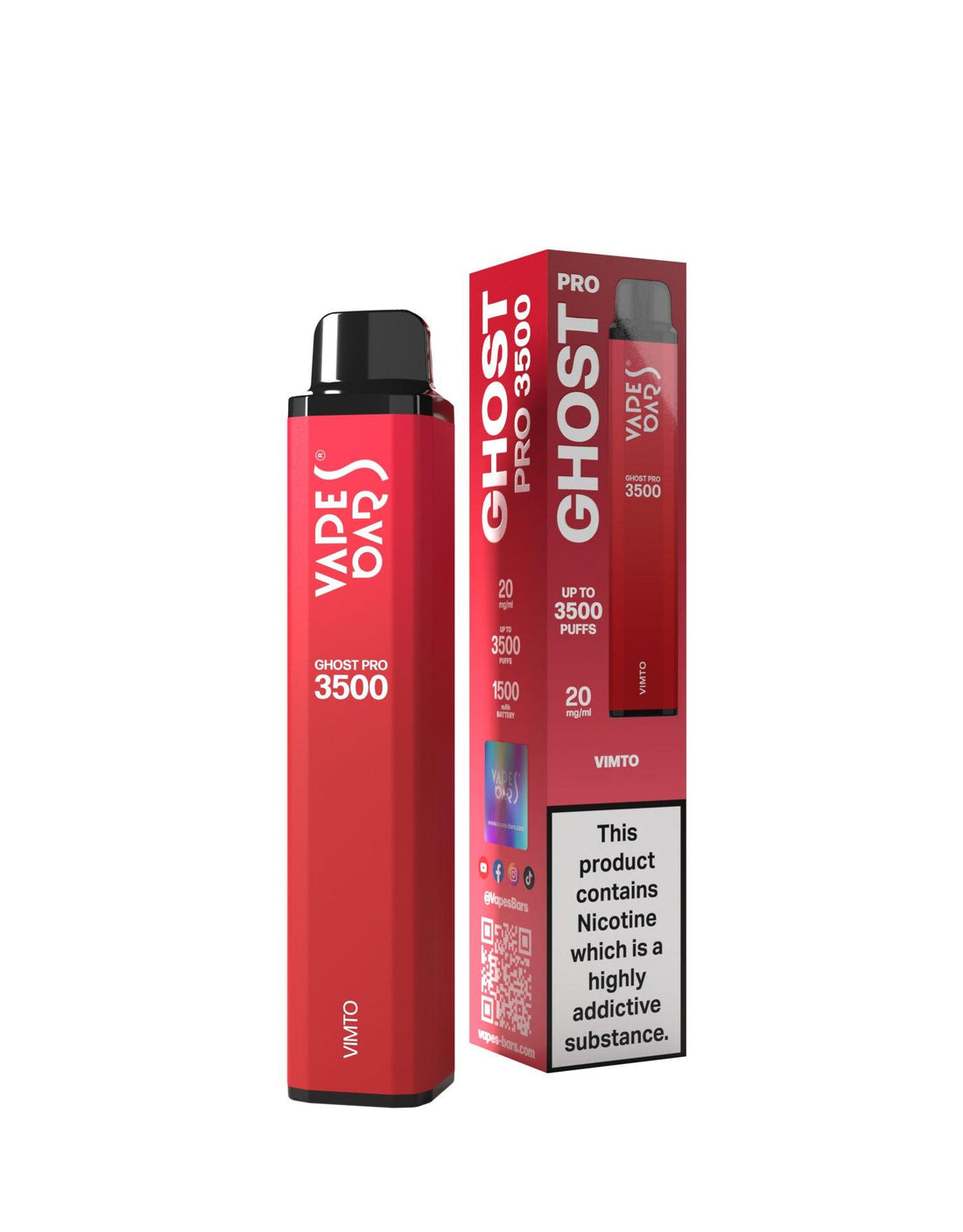 Ghost Pro 3500 Vimto 20MG - Vape Unit